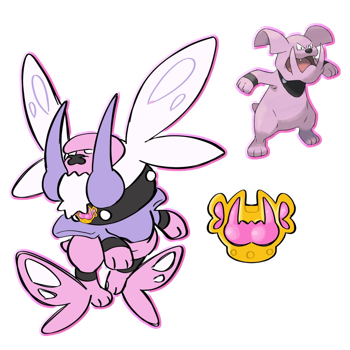 gommick granbull
it’s goes back to being small like snubbull

#fakemon #pokemon #PokemonLegendsZA #plza #PokemonZA