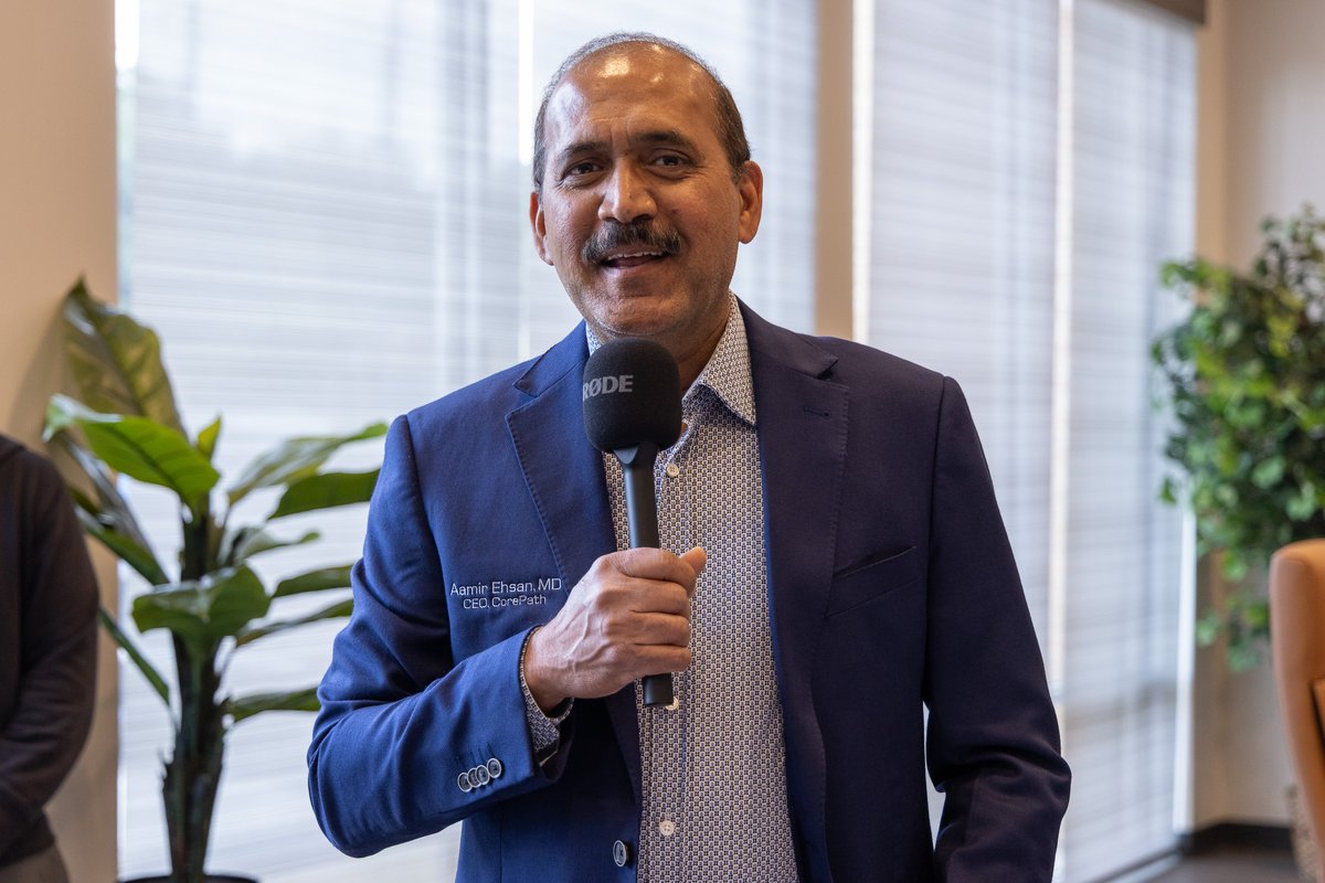 CorePath's tweet image. We celebrated Boss’ Day at CorePath with cake 🎂 and heartfelt words from Dr. Ehsan & Dr. Rao. Thank you to all the leaders who inspire our team every day, living out our motto, #CaringforLives 💙
#BossDay #Leadership #TeamAppreciation #LabLife #Gratitude
