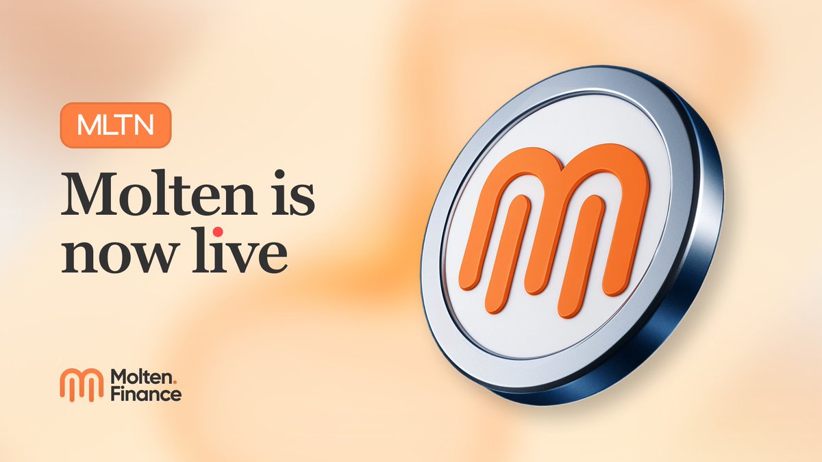 moltendex's tweet image. The next era of #BTCfi has begun.
Molten Finance Core’s flagship liquidity hub officially launches the $MLTN Token.
A new chapter where liquidity, users & governance converge.
Check your airdrop 👇
molten.finance/portal/airdrop
Full blog: blog.molten.finance/the-mltn-token…