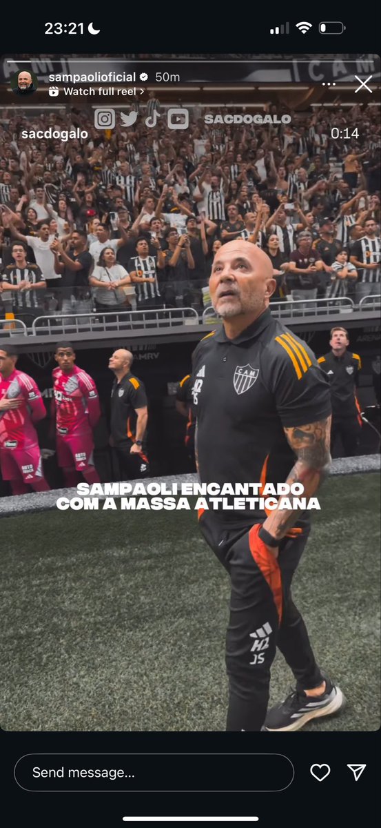 GaloCareca21's tweet photo. Jorge Sampaoli em seu Instagram: https://t.co/do9eyOQMxH
