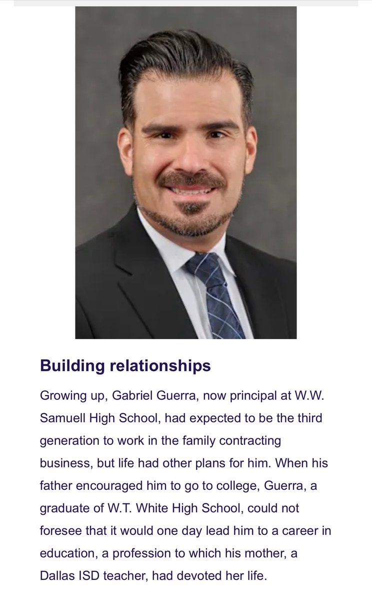 RubyGarzaDISD's tweet image. staff.dallasisd.org/2025/10/15/bui…
Love this @dallasschools news article highlighting the heart behind Principal Guerra leading @wwsamuell in @Region1DISD! @LauraRubioGarza @THuittDISD