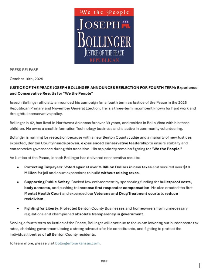BollingerForAR's tweet photo. https://t.co/stGwZL4KA0