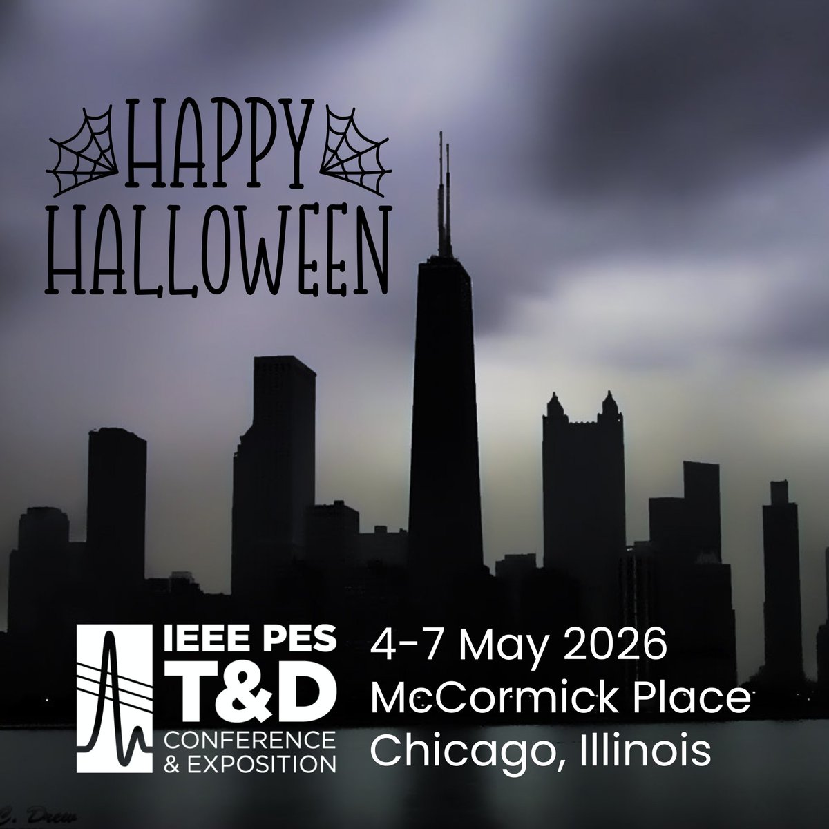 IEEETandD's tweet image. 🎃👻 Happy Halloween from IEEE PES T&amp;amp;D!  
No tricks—just the treat of the biggest power &amp;amp; energy event landing in Chicago ⚡  

📍 4–7 May 2026 | Chicago, IL  
👉 Learn more: ieeet-d.org  

@ieee_pes #IEEEPES #IEEETandD #IEEE #IEEEEvents #PowerAndEnergy