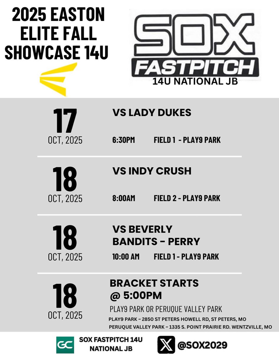 SOX FASTPITCH 14U NATIONAL JB tweet media