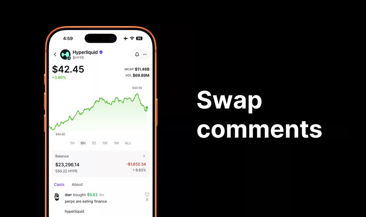 We added swap comments as a feature

- Comment on the asset page when you swap
- Comment is a cast on the protocol
- Other clients like Zapper and Base can integrate permissionlessly

We have 100,000+ funded wallets

Social + trading is our DNA