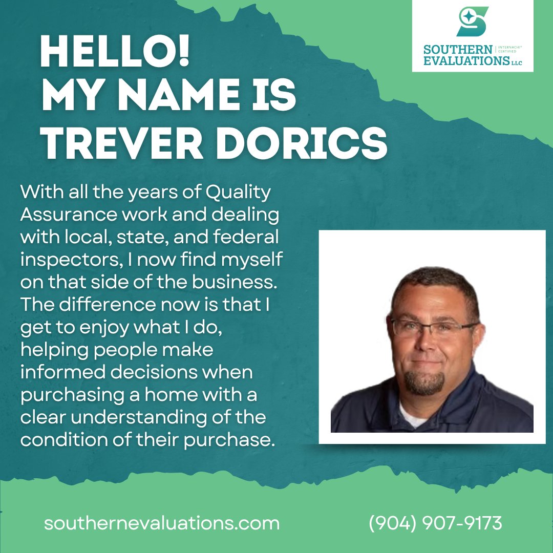 SouthernEvalLLC's tweet photo. The inspector that works for YOU 👷 
Meet your pro 👉  https://t.co/KyZzJWnkj3

#TrustTheProcess #SafeLiving #PeaceOfMind https://t.co/SxTZpONEt9
