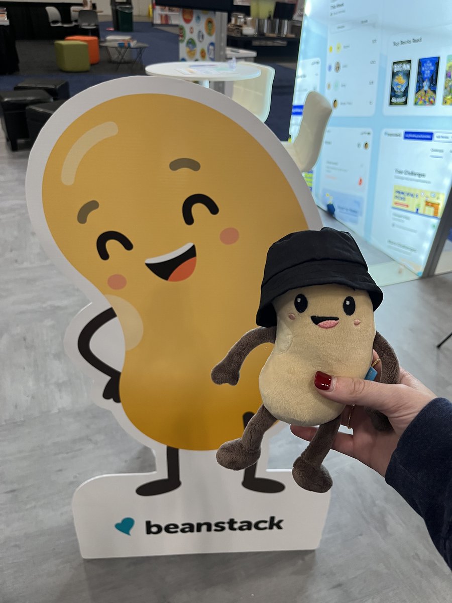 Guess who's at #AASL25? Benny the Bean! Swing by booth no. 629 for a chance to take a picture with our life-sized Benny and for the opportunity to get a Benny plushy of your own. 🫘✨ #beanstack #bennythebean