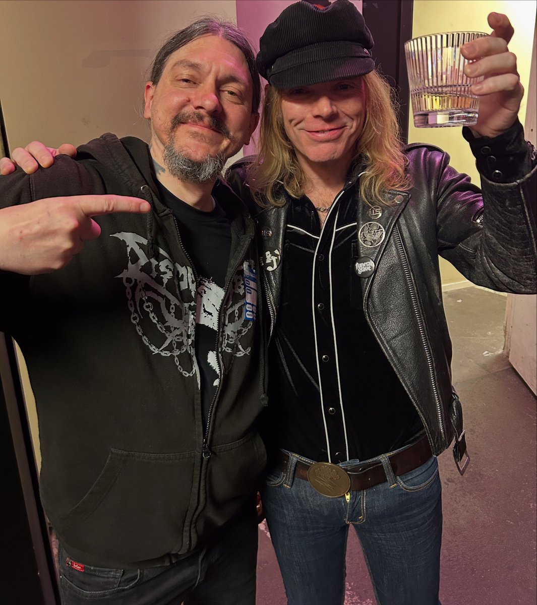 Good times with mr. Nicke Andersson… great talks and laughs in Stockholm at the <a href="/DISMEMBER_Swe/">DISMEMBER Official</a>  show. 

#dismember #entombed #stockholmdeathmetal
