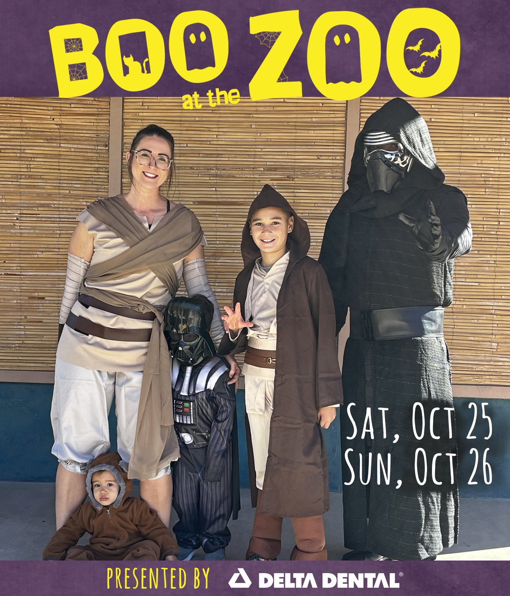 Who are you going to dress up as? Boo at the Zoo is right around the corner on October 25-26!

Candy stations, costume contests for all ages, vendors, the chance to see the zoo animals enjoying Halloween treats, and be one of the first to visit the NEW Small Animal Kingdom.