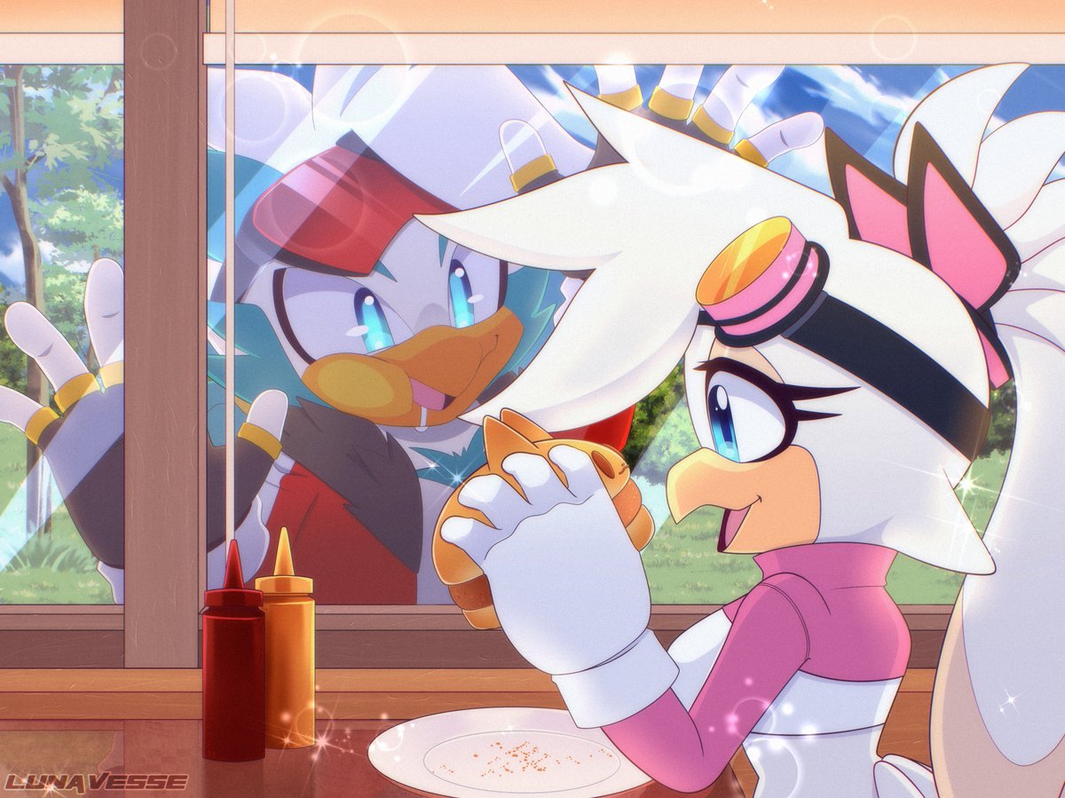 Lunavesse's tweet image. mmm borgor!

Clash belongs to @jettozahoku 
Zyra belongs to Me
#sonicocs #digitalart