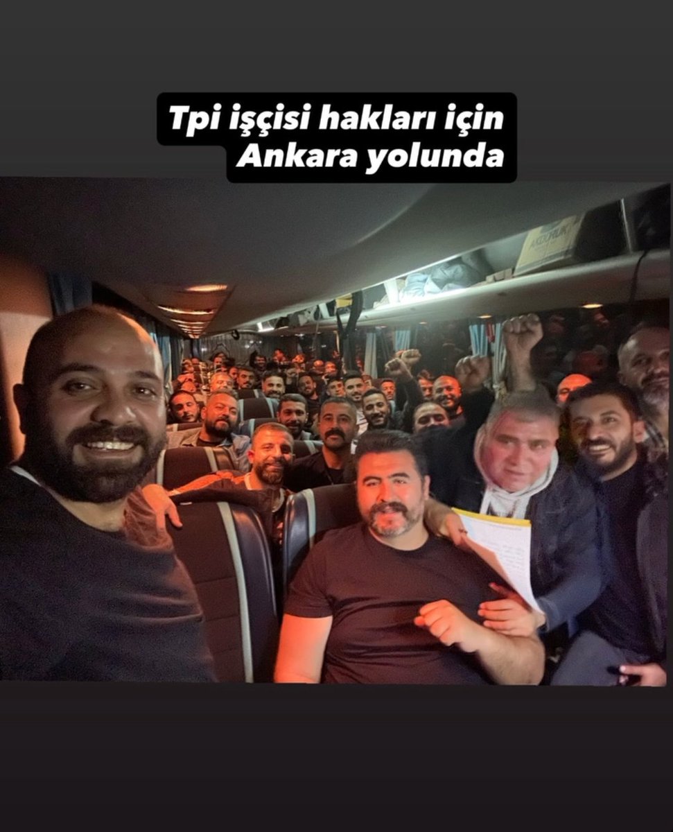 "TPI işçileri Ankara yolunda!
Haklarımızı gasp edenlere, bizi kapı önüne koyanlara karşı sesimizi Ankara’dan yükselteceğiz.
Emeğimiz, onurumuz, geleceğimiz için yollardayız #tpiişçisidireniyor <a href="/sevdakaraca/">Sevda Karaca</a> <a href="/emekpartisi/">Emek Partisi</a> <a href="/arzuerkan4/">Arzu Erkan</a> <a href="/odmanasli/">Aslı Odman</a> <a href="/barisatay/">Barış Atay</a> <a href="/eczozgurozel/">Özgür Özel</a> <a href="/evrenselgzt/">Evrensel Gazetesi</a>