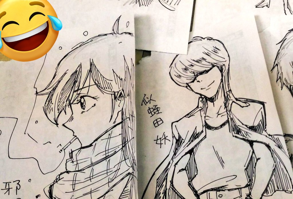 奇面組は絵ではあんまり描いてないけど、Twitter(現𝕏)に落書きで残ってるのこれしか無かった 