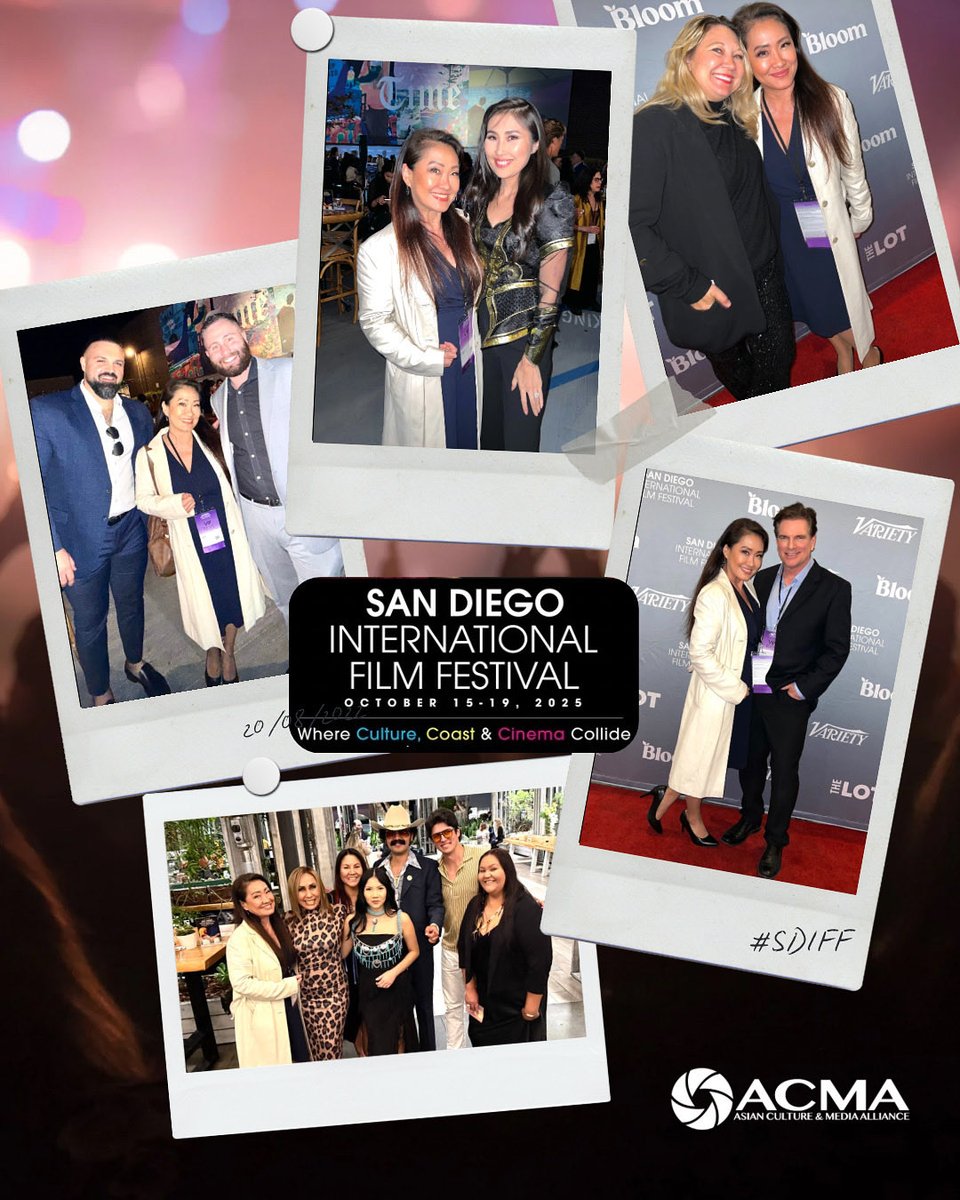 What an amazing start to the San Diego International Film Festival! 🎬 ACMA’s Cathlyn Choi and Eric Michelson joined fellow creatives to celebrate powerful stories and the magic of film. Here’s to a week of inspiration and community! ❤️ #SDiFF25 #ACMA
