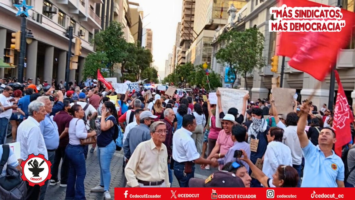 📢 No solo fue #Quito
#Guayas y #Azuay también se movilizaron la tarde de ayer ✊

La violencia no viene del pueblo, viene desde el gobierno.
El pueblo lucha por la vida, mientras el gobierno declara la guerra a su propia gente.

#SeguimosEnPieDeLucha ✊