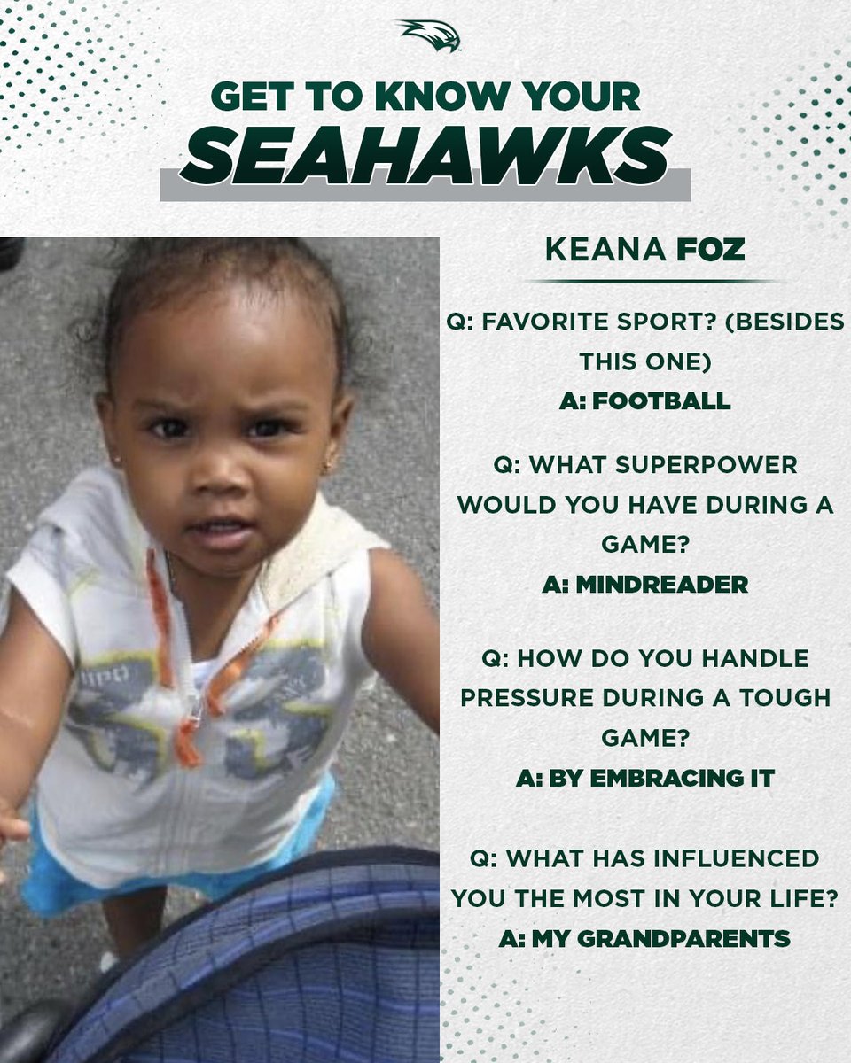 Get to know your Seahawks for this upcoming season! 👀🤩

Today’s member - Keana Foz 🔒

#Relentless