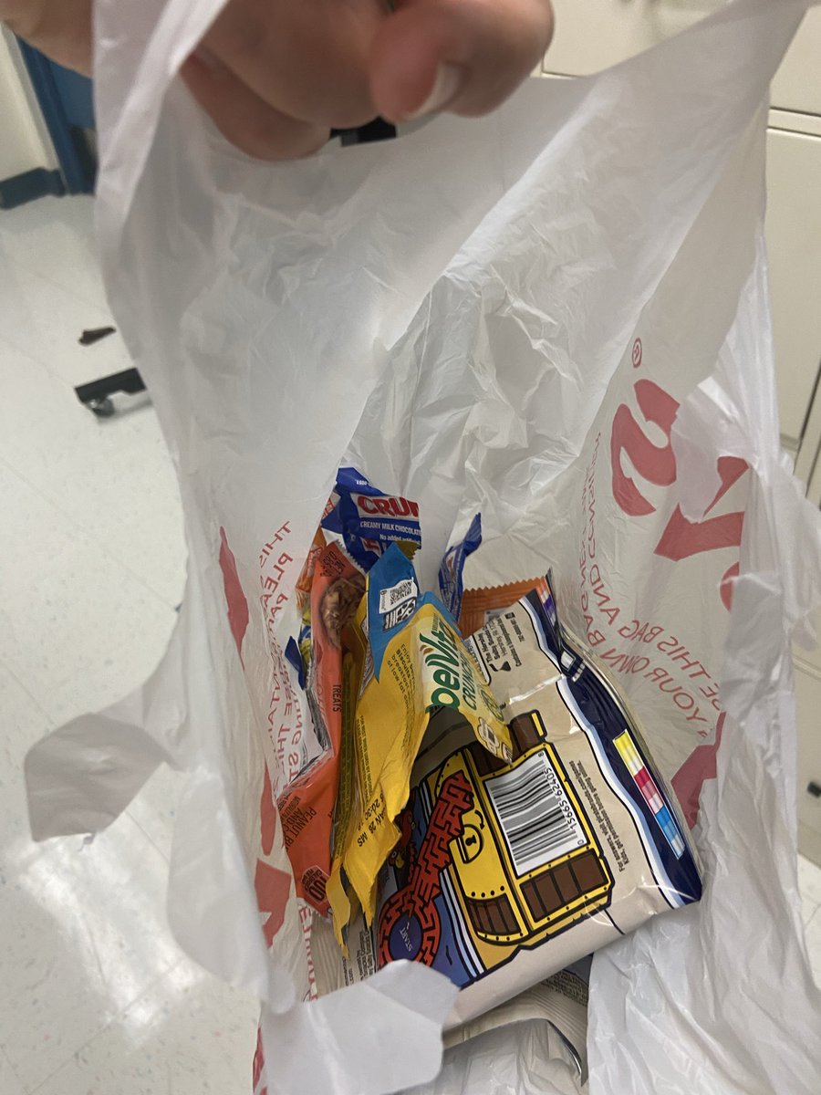 KerryMaione's tweet photo. When they pass out candy at your district meeting, & you get excited to collect wrappers for Unwrap the Waves @SandpiperShores @Proud2LeadSSES @LoggerheadMC @ECSdept #PlasticFreeWithLMC https://t.co/Hhg1NiE8X9