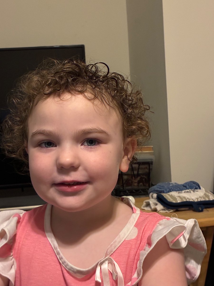s_brown1987's tweet photo. @American_Girl I am very disappointed at looking through the dolls. My daughter is white with short curly hair and none of the dolls have similar hair to her. Can you make a doll with hair like hers? #disappointed #girlmom https://t.co/ZcesVpHHzM