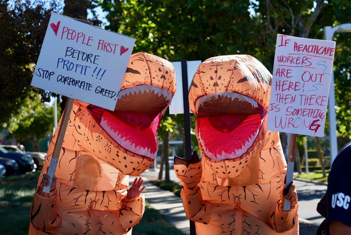 AFSCME's tweet image. Safe staffing is on the line. Patient care is on the line. And, so are 31,000 @unacuhcp Kaiser Permanente health care workers! Stand with us. #TogetherWeRise #KaiserStrike #UNACUHCPStrong