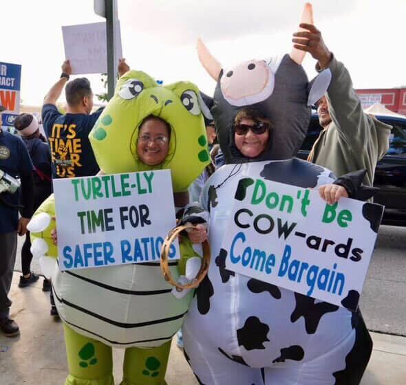 AFSCME's tweet image. Safe staffing is on the line. Patient care is on the line. And, so are 31,000 @unacuhcp Kaiser Permanente health care workers! Stand with us. #TogetherWeRise #KaiserStrike #UNACUHCPStrong