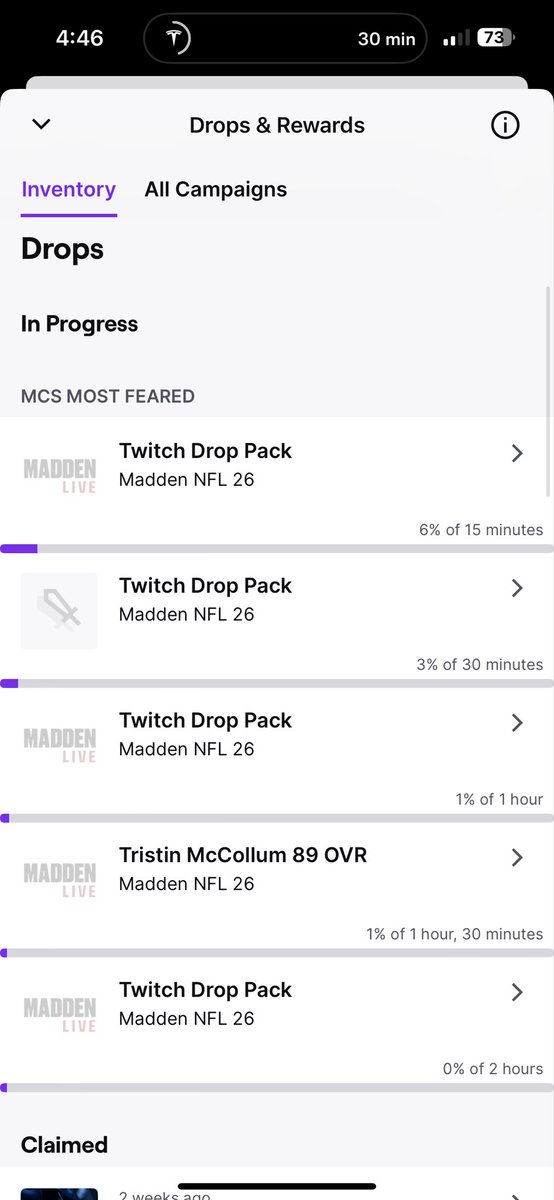 Juice_Pollard's tweet photo. @TwitchSupport @EASPORTS_MUT @EAMaddenNFL_MCS  so when can I expect my card cause this lying gotta stop, I ain’t waste 3 hours of my life watching flat routes and Verticals for nothing. https://t.co/rLXoJ0MDTN
