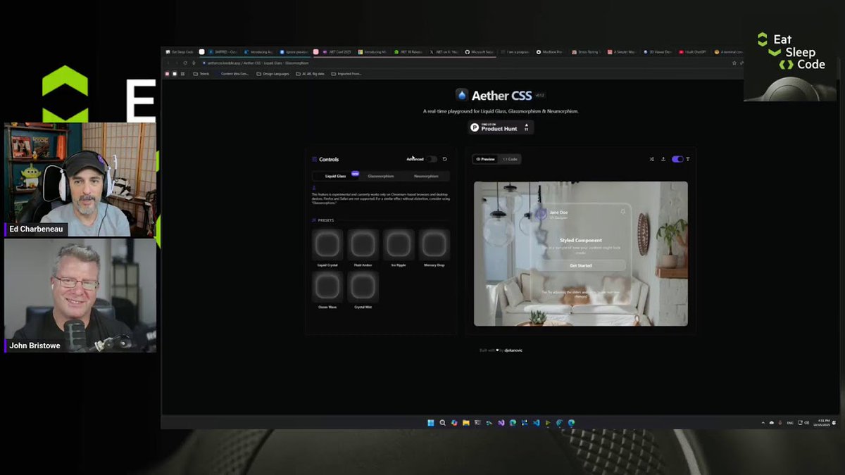 Telerik's tweet image. Missed the livestream yesterday? 😱
Then let's catch up with the latest ep of Eat, Sleep, Code!
As always, @EdCharbeneau & @JohnBristowe are diving deep into the hottest developer & #AI news: prgress.co/4751MHK