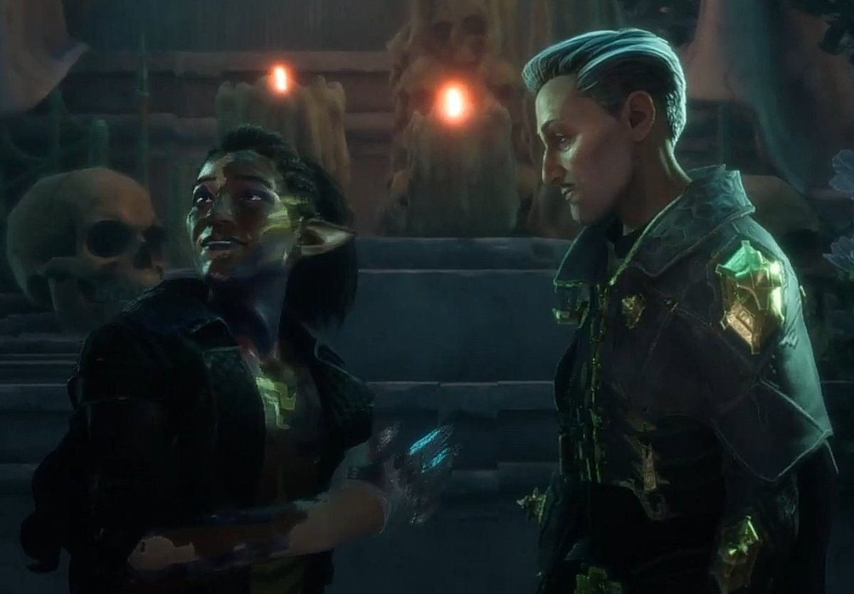 Mad_Pacman's tweet photo. @unifadewalker Gotta be Emmrich. That man has a chokehold on me, like no other companion before. Not even Dorian can reach him. And that is saying WAY too much. But here is my Rook (Dardin'an Ingellvar) with their husband X3 I just can't love them enough! https://t.co/Y1EAHKTdyc