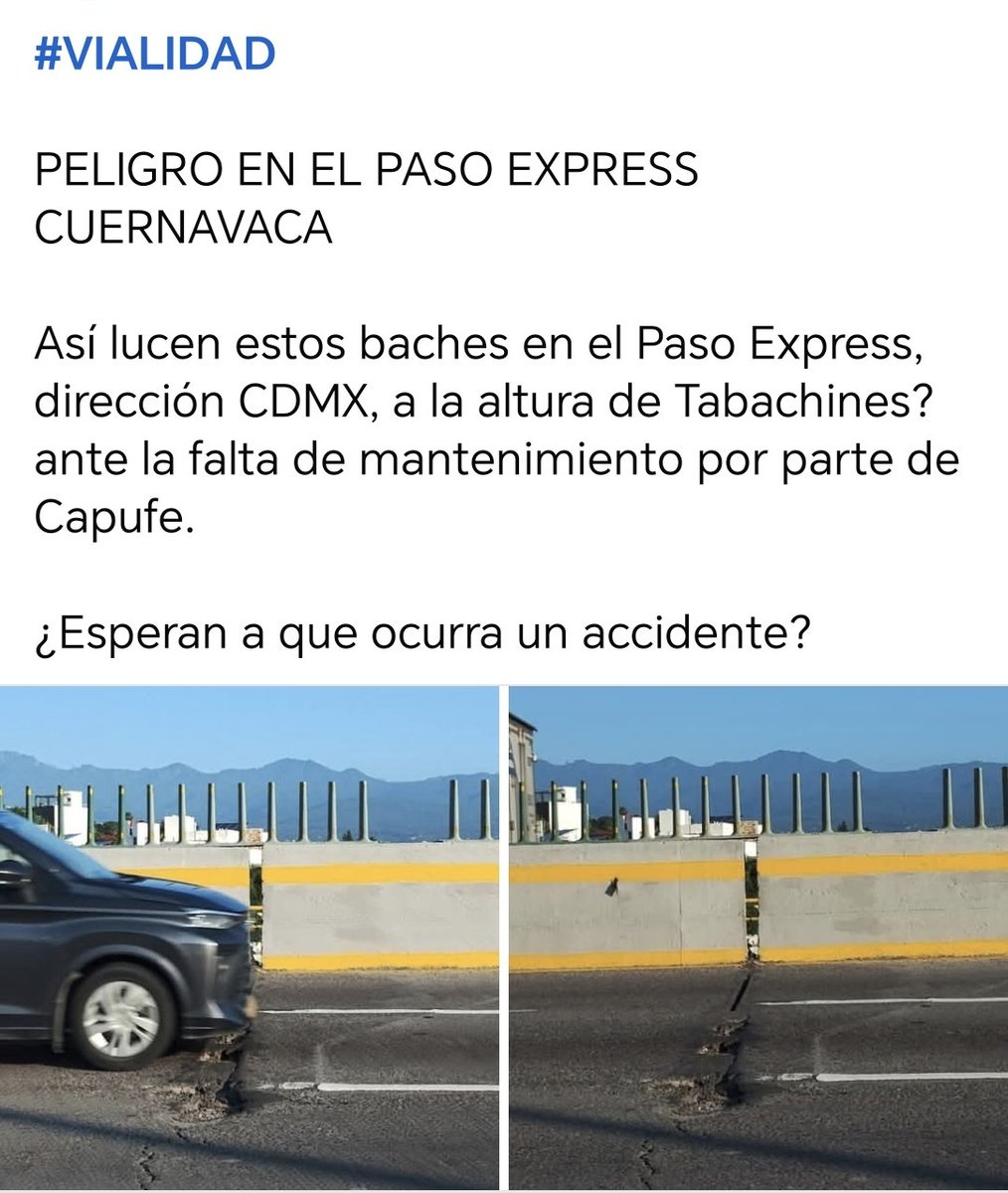 Para que quede constancia <a href="/CAPUFE/">CAPUFE</a>, si hay algún accidente, ustedes ya estaban avisados