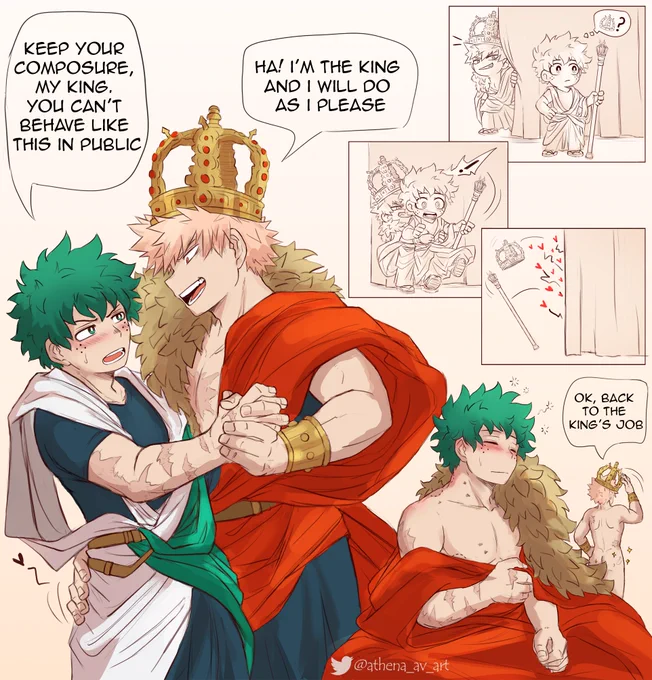 Deku, you can't stop King Kacchan to do what he wants 😅
🧡👑💚
#BKDK #ktdk #Izuku #Bakugo #katsuki 