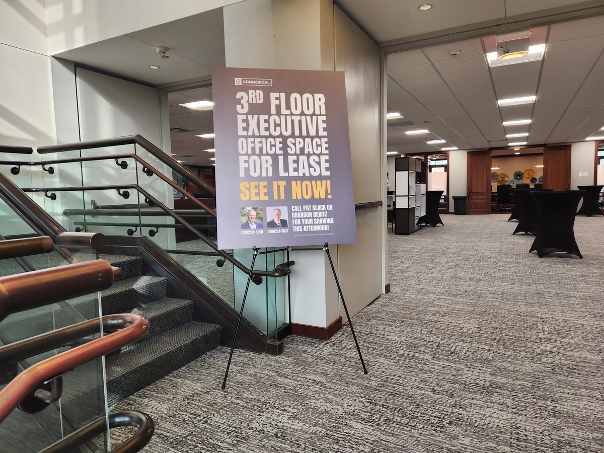Attending the Kearney Area Chamber of Commerce's "Business After Hours" event this afternoon? Contact me or Pat Slack for a tour of some fantastic Class A, executive office space for lease on the 3rd floor!
