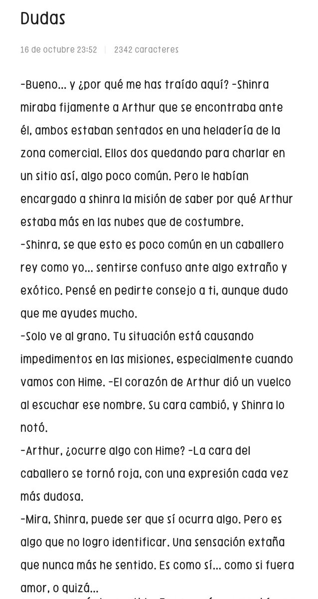 kazukinosara's tweet image. ⠀⠀   ㅤㅤ ☆     (    ❤️‍🔥👑⠀ )   ...

              Escrito número 1 #arthime
            #firecrown #yumetwt ♡♡♡

                           — &quot;Dudas&quot;
ㅤ