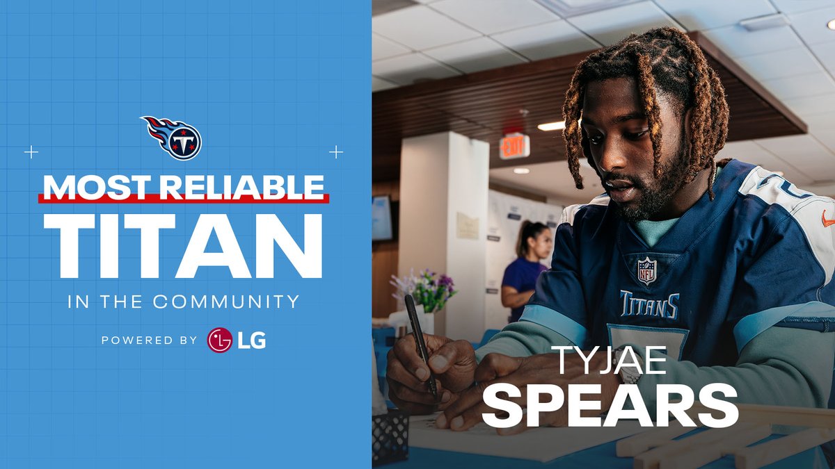 This week's Most Reliable Titan in the Community powered by @LGUS is @Tyjae22 for his work with Fireball Fridays, @BIMNash, and the American Cancer Society's Hope Lodge 🤝 