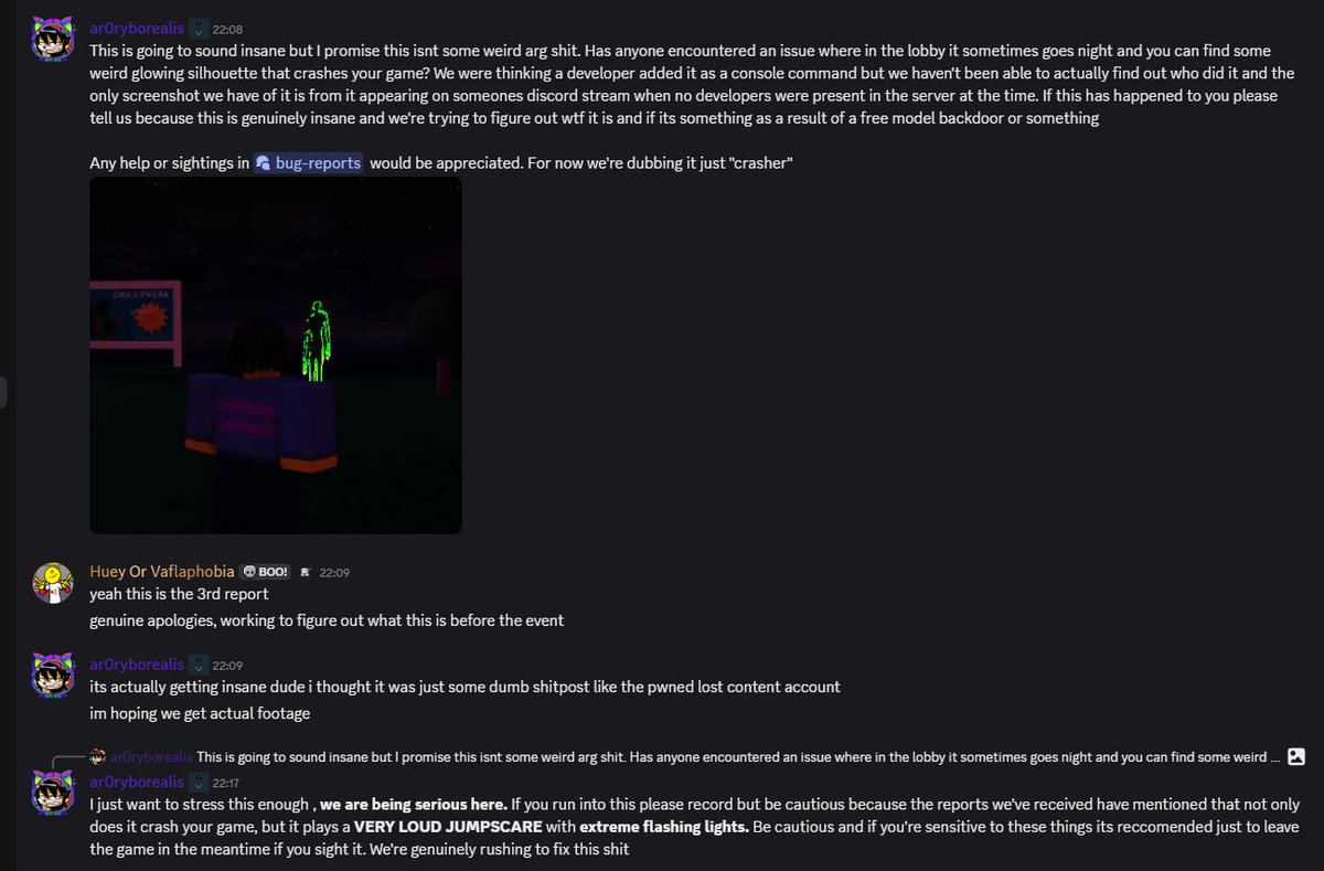 fellarobux's tweet image. Just to be clear; this isn't an ARG or a shitpost or anything. This is an actual issue we've run into this week that we've been working urgently to try patch. #pwnedby1400
