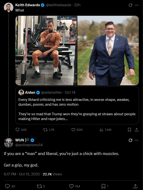 It's funny that conservatives swear up and down that they oppose trans people because they care about women's rights or whatever when they actually transparently think calling someone a woman at all is some kind of insult. Like, rightoids just hate women, end of story.