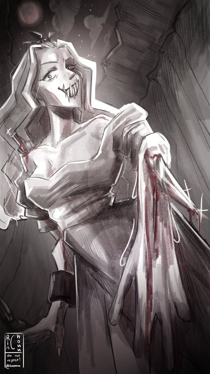 Rinchouu's tweet image. #SLAYTOBER #SLAYTOBER2025 #Slaytheprincess Day 16 - The Razor