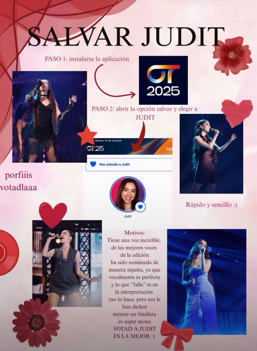 Hago llamamiento a los fans del KPOP necesitamos  vuestra ayuda, tenemos que salvar a esta personita de aquí, se llama Judit y está nominada para irse de operación triunfo, dejo todo lo que ha que hacer aquí abajo: 👇🏻👇🏻 #OTDirecto16O #KPOP