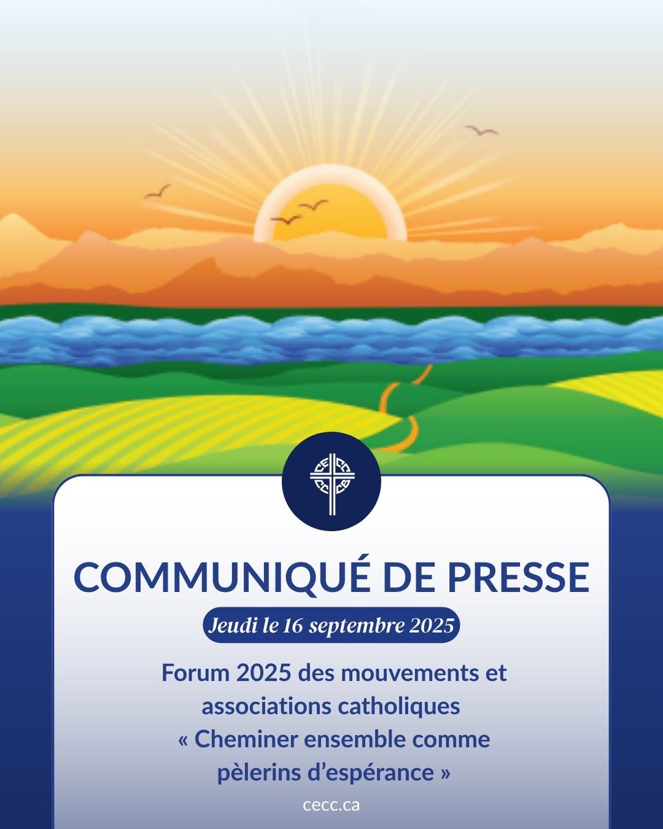 Forum 2025 des mouvements et associations catholiques « Cheminer ensemble comme pèlerins d’espérance »

Lisez le communiqué de presse complet ➡️ cecc.ca/communique-de-…

#cecc #cccb