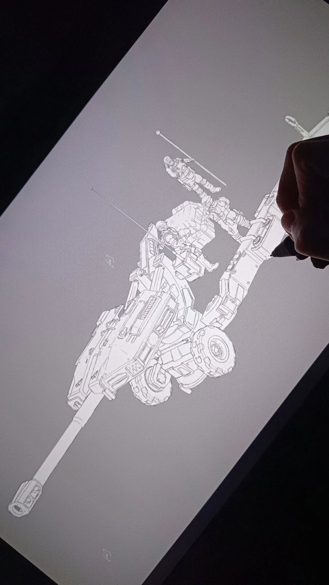 After a long time I return with something in the Halo universe

UNSC artillery sketch wip