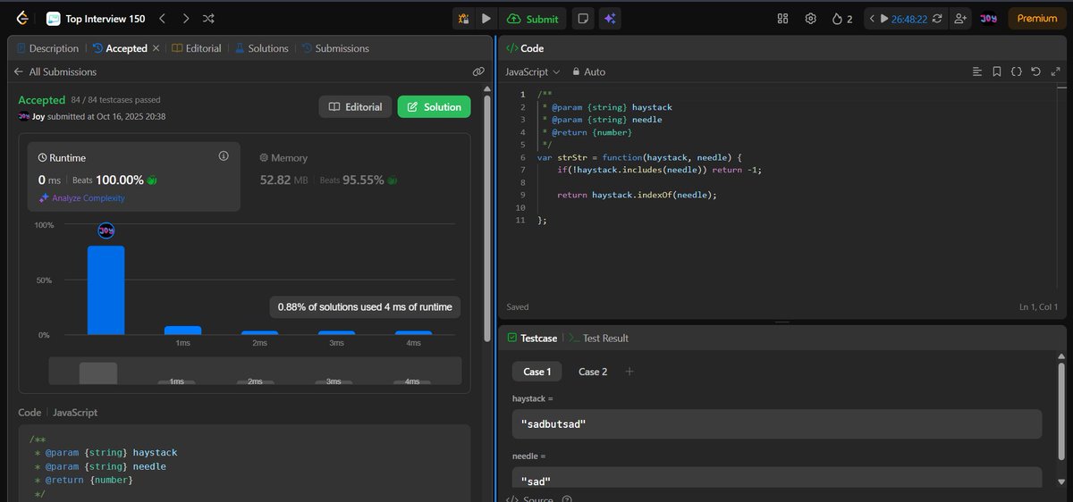 blaq_coder's tweet image. Day 18/100 of #100DaysOfCode  

✅ Solved 2 LeetCode problems  
-  Spent hours fixing a stubborn bug in my project ,didn’t squash it yet, but I’m close.  

Some days are about patience and persistence. Hopefully, tomorrow’s the breakthrough 💪