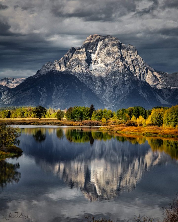 yesjimstheman's tweet image. Mt Moran at Oxbow Bend, Grand Teton National Park, Wyoming, Frank Delargy!🤩