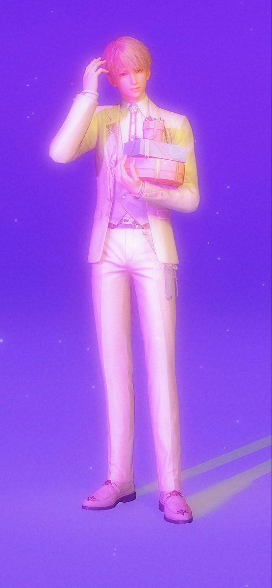 Jasminchan80s's tweet image. Happy Birthday, Xavier. You and I have the same birth of the month, and I’ll wish you a happy birthday, bestie. 💜🐰⭐️🎂 #LoveandDeepspace #Tezza #Retro