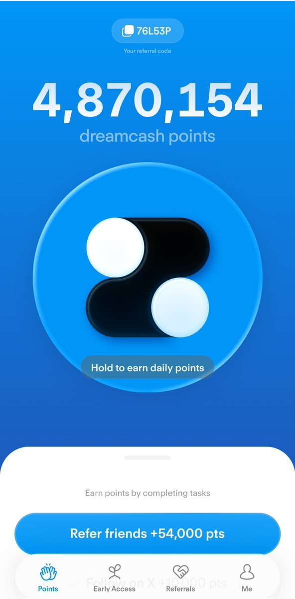 Michell05821292's tweet image. Dreamcash is blowing up and I'm already earning points before it launches.
Click my invite link below and follow the instructions to get 1,000,000 free points:
👉 dreamcash.xyz/share?code=76L…