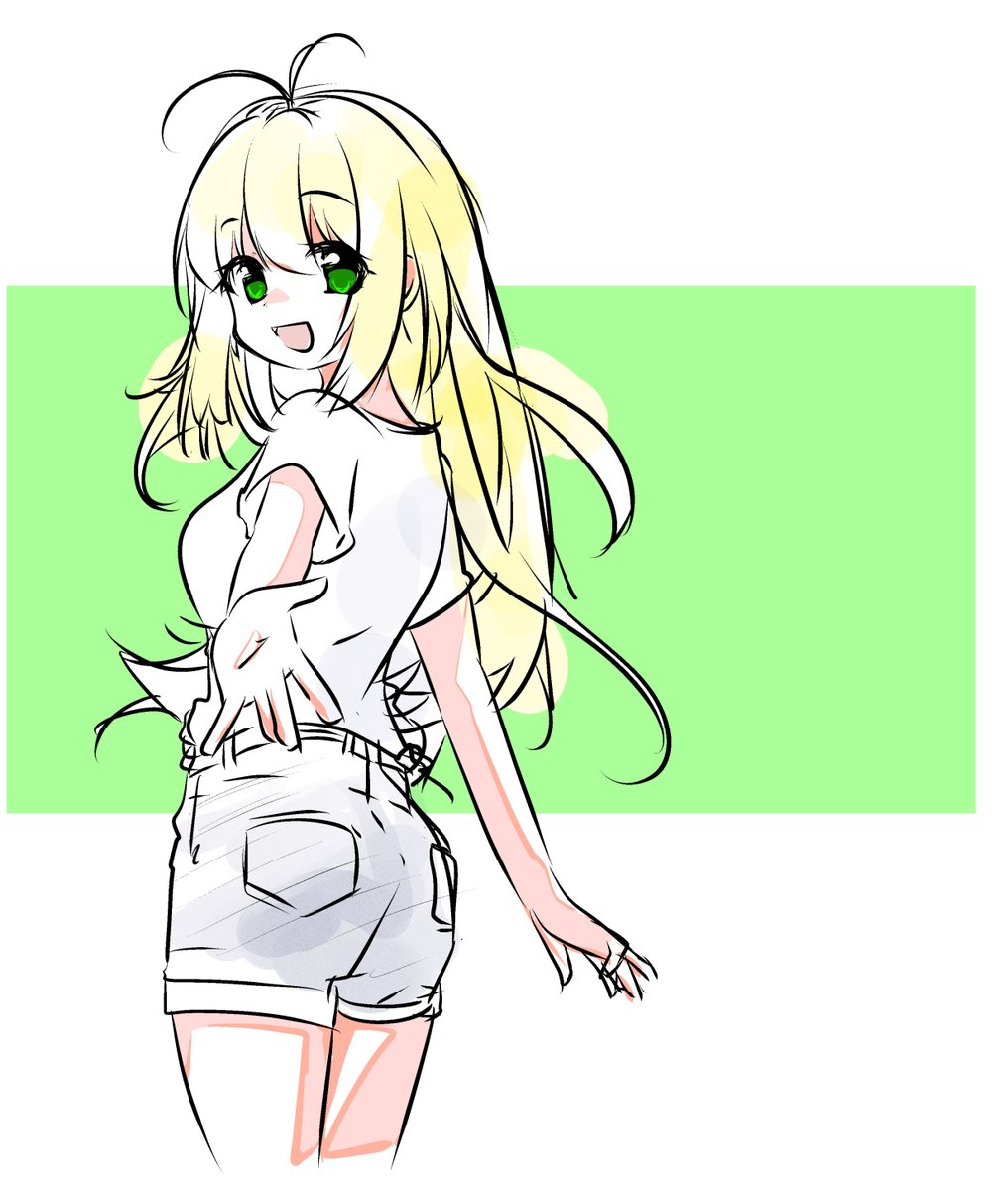 弦巻マキ 「「モカちゃん、ごめんね。私服で来ちゃって。浴衣、すごく似合ってるのに...」 「」|べえこまのイラスト