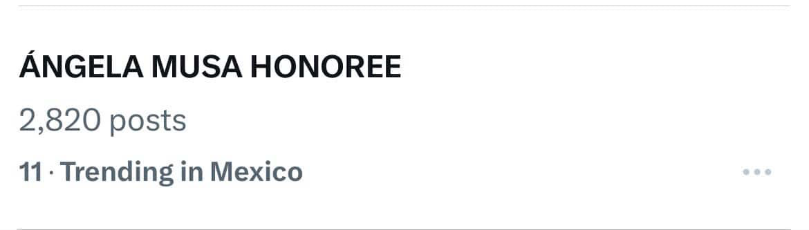 Así vamos actualmente! Vamos si se puede 

ÁNGELA MUSA HONOREE

#ÁngelaAguilar #lamusaawards2025