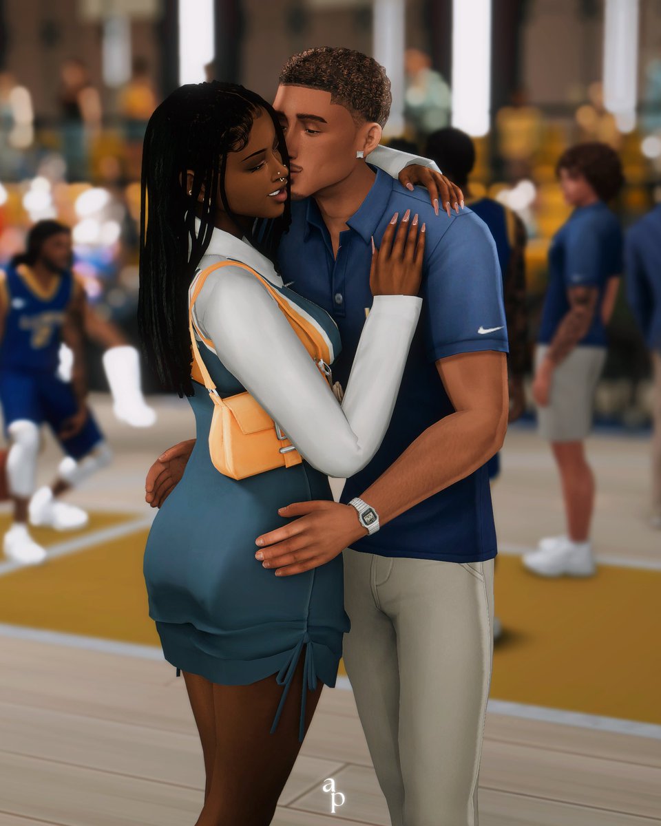 camille &amp; antony taking pics before the del sol valley llamas game. 🏀 #TheSims4