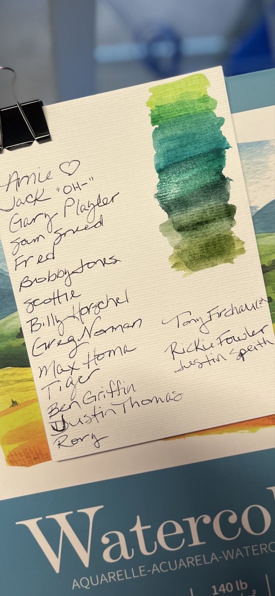 Just challenged my mom to name 30 golfers! 

Highlights include:
Tony “Firchau”
Justin Speith 
Dustin Thomas (though corrected to Justin!)