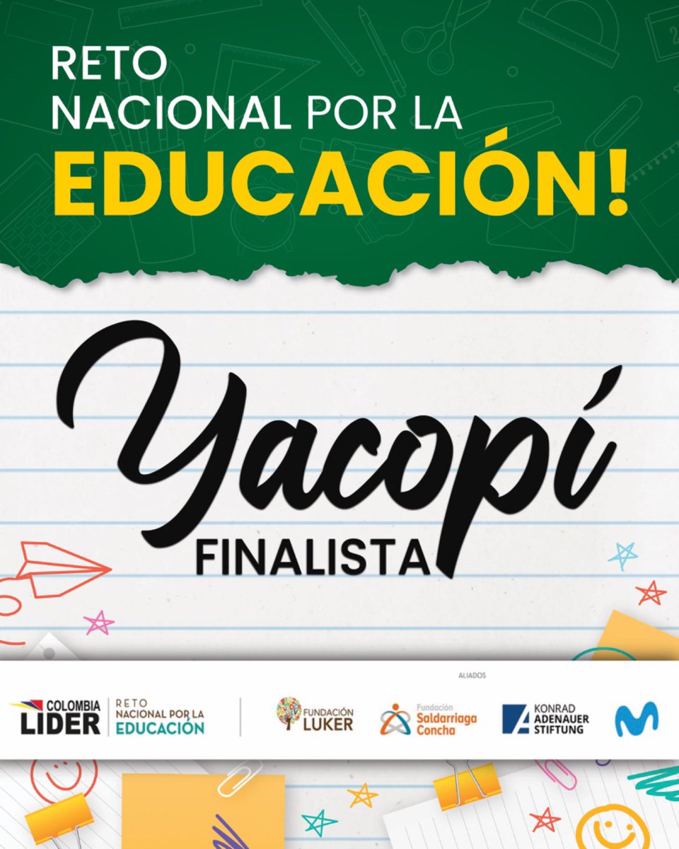 Zuced_Avanza's tweet photo. ✅ ¡#YACOPÍ FINALISTA DEL RETO NACIONAL POR LA #EDUCACIÓN! 📖🚸

La Alcaldía de Yacopí, bajo el liderazgo de nuestra alcaldesa Zuced Escobar y su programa de gobierno “#AvanzaYacopí 🏡”, ha sido seleccionada como finalista del Reto Nacional por la Educación. https://t.co/DVf712ZnVC