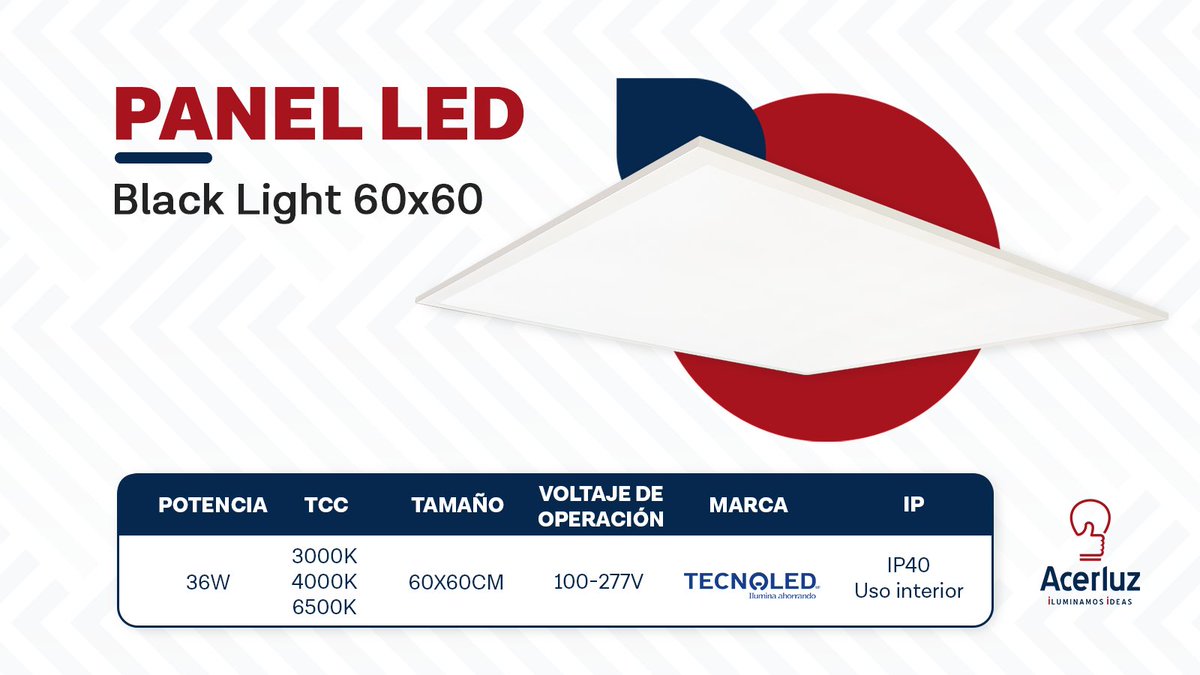 Acerluz_mid's tweet image. #𝗣𝗮𝗻𝗲𝗹 #𝗟𝗲𝗱 𝗰𝘂𝗮𝗱𝗿𝗮𝗱𝗼 𝟲𝟬𝘅𝟲𝟬𝗰𝗺

Con sus 3 configuraciones de temperatura de color,  🟡⚪️🔵creará mejores ambientes en el espacio instalado. 
Disponible para entrega inmediata en Acerluz, 📞 999 217 2720
.
.
.
#panelled #iluminaciónled #Tecnoled