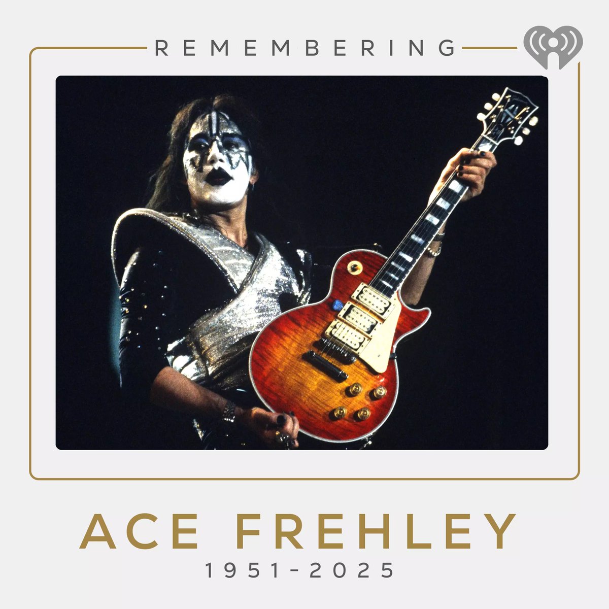 Ace Frehley, founding guitarist for KISS, has died at the age of 74. 🙏💔
