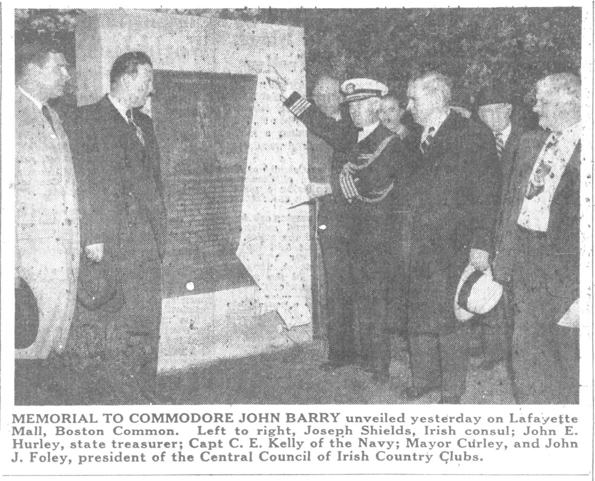 TheBostonIrish's tweet image. #OTD, #BostonMayor James Michael Curley unveiled a bronze plaque to Commodore John Barry on Boston Common, as he ended his 50-year career in politics. irishboston.blogspot.com/2025/10/james-…
@BostonParksDept @FOPG @EdforBoston @ArtsinBoston @BostonLandmarks @IrelandBoston @USNavy