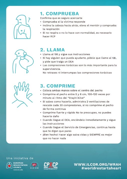 CPdeRCP's tweet photo. Perú 🇵🇪 un país preocupado por la enseñanza de RCP. Todos podemos con nuestras manos salvar una vida https://t.co/vnFEP7bGNJ
